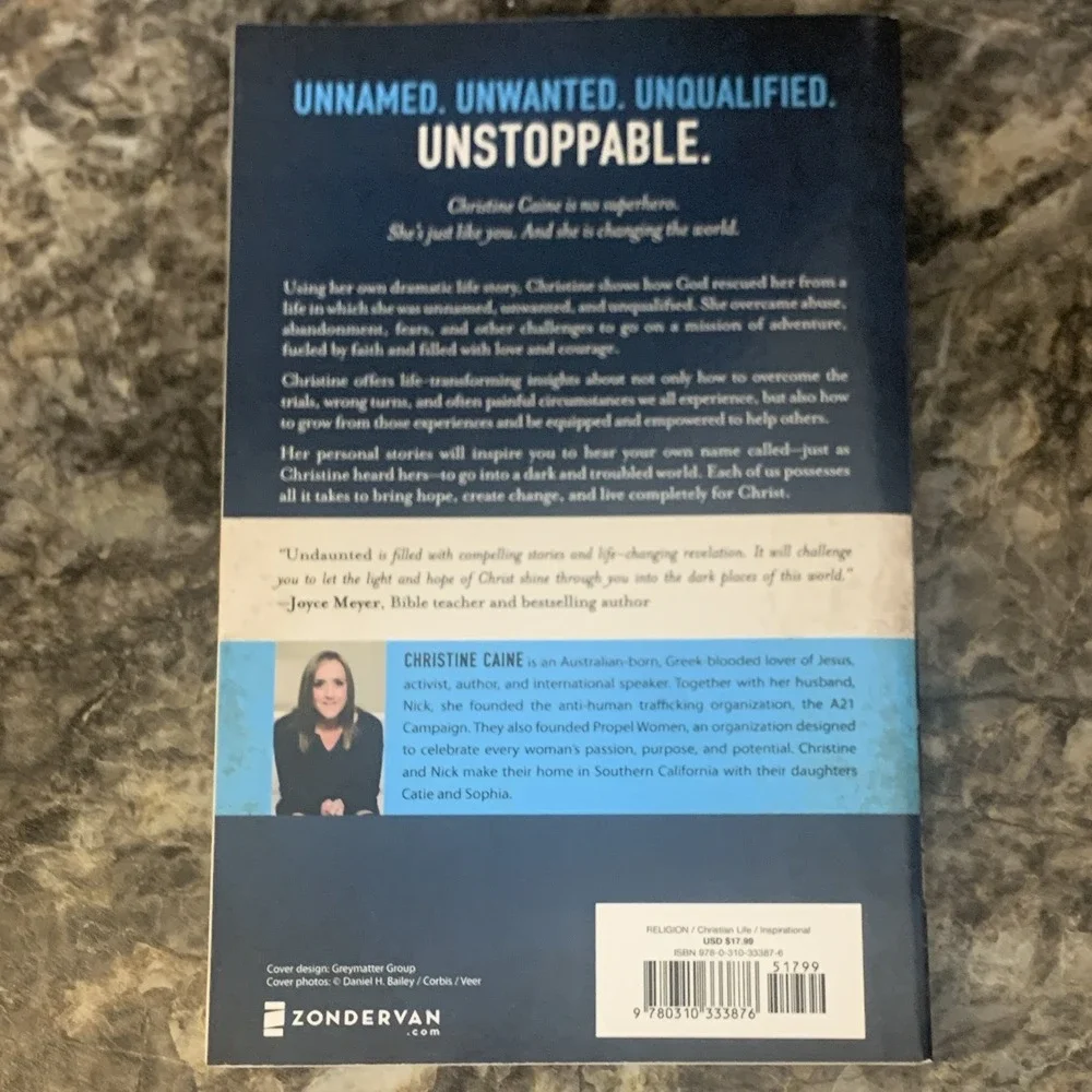 Christine Caine Undaunted: Daring to Do What God Calls You to Do PB 2012